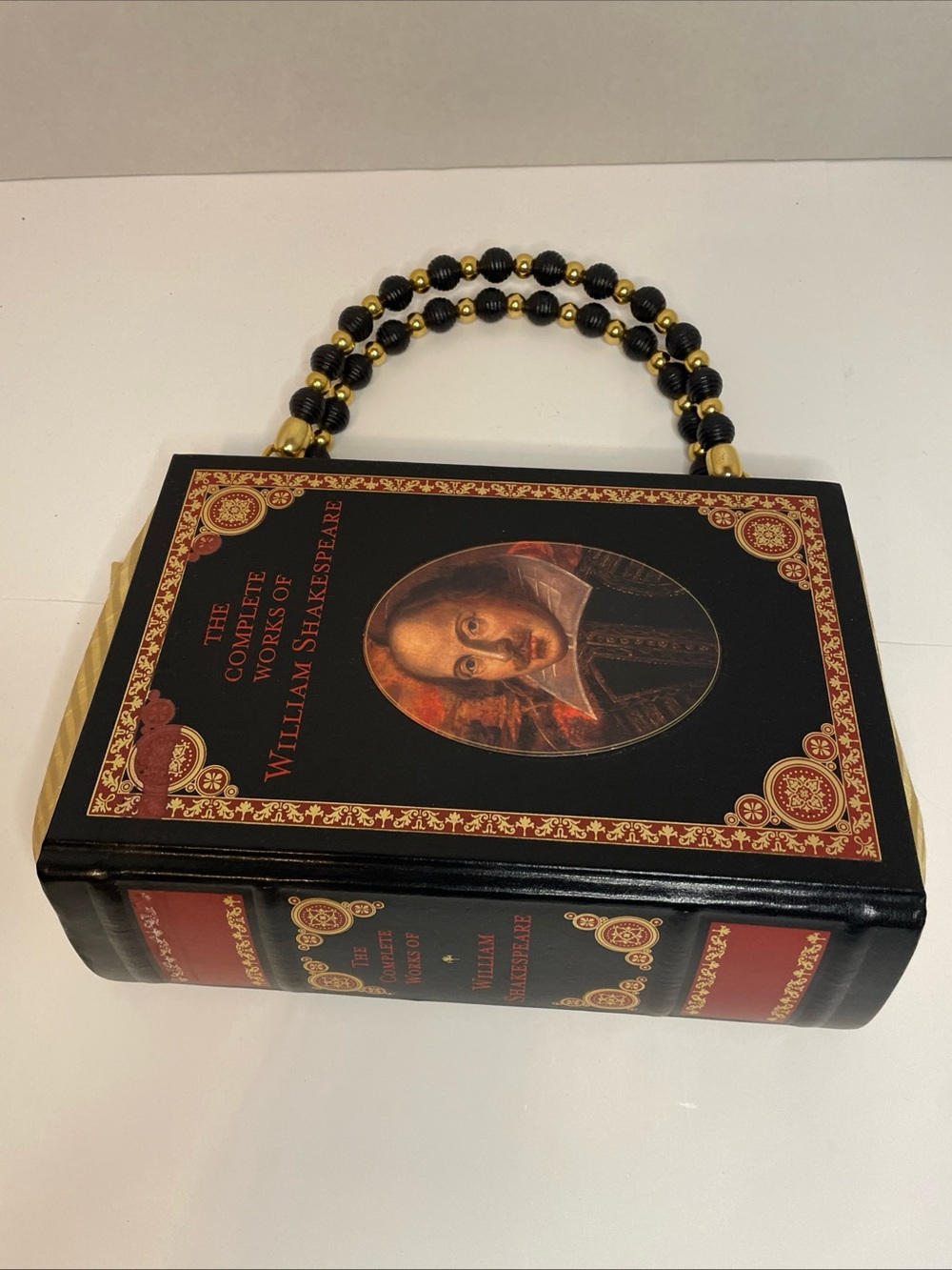 The Complete Works Of William Shakespeare Book Purse Handbag Beaded Handle - Picture 3 of 16